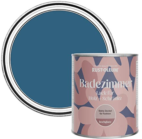 Rust-Oleum Blue Moisture Resistant Bathroom Wood and Cabinet Paint in Gloss Finish - Cobalt 750ml