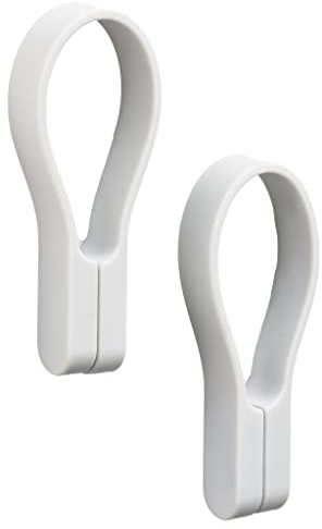 Zone Denmark Loop Handtuchklammern, Handtuchaufhänger, Magnetische Handtuchclips, Klammern/Clips für Handtücher und Geschirrtücher, 9 cm, 2 Stück, Soft Grey (Hellgrau)