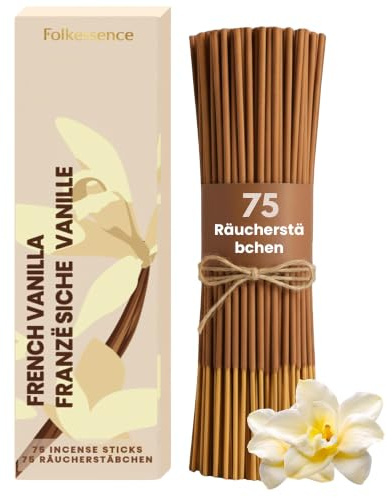 Folkulture Vanille räucherstäbchen Herbst - Packung mit 75 Incense Sticks | Räucherstäbchen-zur Meditation, Fall Sticks Gift,Alternative zu Duftkerzen mit Herbstduft