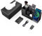 KINGFOM Büroset 5Pcs PU Leder Schreibtisch Set mit Wireless Charging Schreibtisch Organizer, Kosmetiktücherbox, Visitenkartenetui, 18W Ladegerät und 1.5M Ladekabel (T103H-Schwarz)