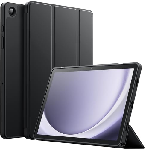 JETech Custodia per Samsung Galaxy Tab A9+ / A9 Plus 11 Pollici 2023, Morbido TPU Trifold Supporto Protettiva Tablet Cover, Auto Svegliati/Sonno (Nero)