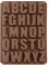 BouGPeng Moldes de silicona de chocolate con 26 letras Moldes Chocolate Silicona 33.5x22.5x2.6cm Molde de Jabón para Hornear para Hacer Dulces(Marrón)