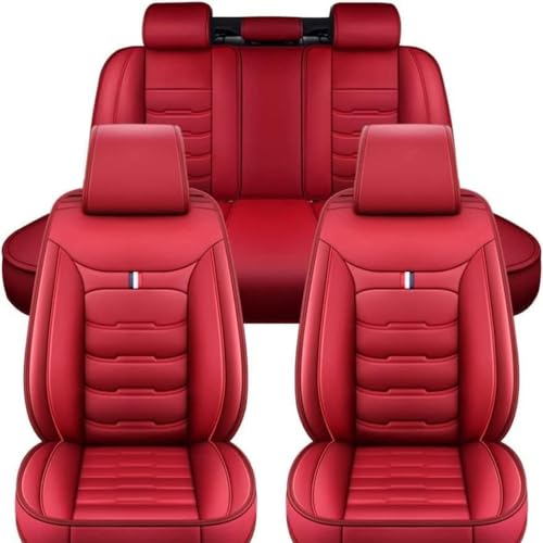 YHQKJ Autositzbezüge Auto Sitzbezüge Sets für Dacia Dokker/Duster Van/Jogger Extreme/Lodgy Stepway/Logan 2000-2023, Autositzbezug Leder Schonbezüge Wasserdicht Sitzauflage Komplettset Zubehör