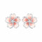 Qings Orecchini a Perno di Ciliegio in Argento Sterling 925, Fiori Rosa Smalto Orecchini Dolci Ipoallergenici Orecchini Regalo di Compleanno per Donna Ragazze
