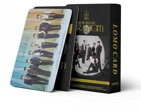 55 Stück Kpop ATEEZ Paradigm Cards ATEEZ Mini Karten ATEEZ Paradigm Album Karten ATEEZ Merch Photocards Set Kpop ATEEZ Fotokarten Geschenk für Fans