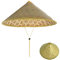 Sombrero chino oriental de bambú para el sol, sombreros asiáticos, sombreros de paja hechos a mano, sombreros de turismo, lluvia, accesorios de baile para viajes, pesca, jardinería, amarillo, amarillo
