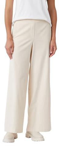 Comma Wide-Leg-Hose aus Feincord mit Elastikbund