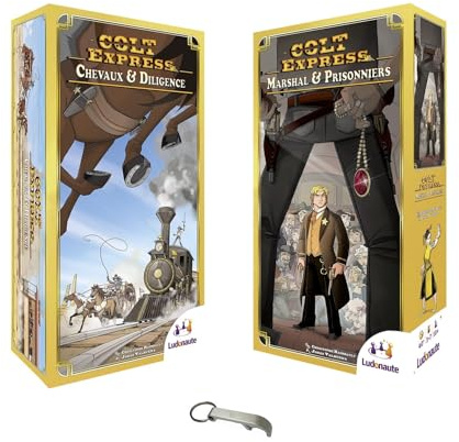 Lot Colt Express Marshal Et Prisonniers + Chevaux Et Diligence Version Française + 1 Decap Blumie (Marshal + Diligence)