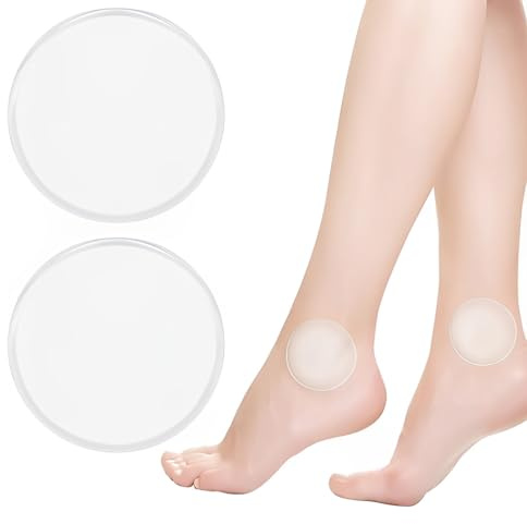 XOXVURI 2 Stück Ankle Gel Pads For Boots Relieve Pressure And Improve Blood Circulation Knöchelschutz For Ice Skating Hockey (Runden)
