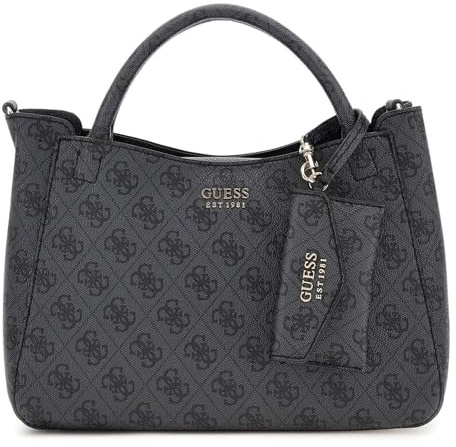 GUESS Brenton Girlfriend Handtasche Satchel Coal Logo