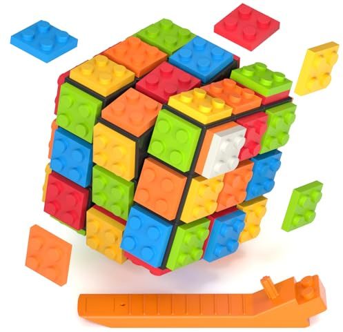 ROXENDA 3x3x3 Zauberwürfel,Ziegelsteine Magie mit dem Quadrat 3x3, 3D schnelle würfel für Kinder und Erwachsene die spaß haben
