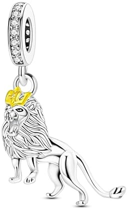 Lion King Charm Charm, kompatibel mit Pandora Armband Halskette