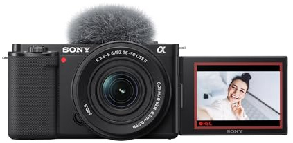 Sony Alpha ZV-E10K (Previously ZV-E10L) with Upgraded SELP1650 (Ver 2) Power Zoom Lens | 24.2 MP Interchangeable-Lens Mirrorless vlog Camera, Made for Creators |APS-C Sensor 4K Movie Recording-Black