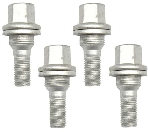 Compatibile con Peugeot 106 206 207 307 308 406 4x Bulloni per ruote auto Dadi 17mm Esagonali M12x1.25 Fissaggi per cerchi in lega Accessori per auto Bulloni Ruota
