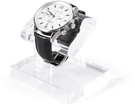 Oirlv Acryl Einfacher Uhrenständer,Uhrenhalter Uhrenaufbewahrung,Schmuckständer für Uhr Armband Halskette,Abnehmbare Version(Transparent)