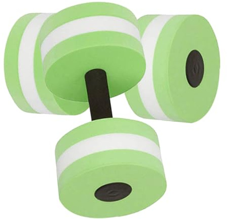 UKCOCO 2 pièces Haltères Aquatiques EVA Vertes Barres de Résistance pour Piscine Accessoires Fitness Eau pour Exercices de Natation et Aérobic Aquatique