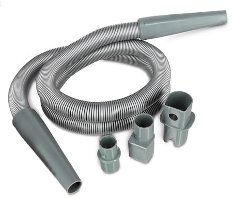 EUROtops Staubsaugerschlauch dehnbar bis 9 m, flexibel, inkl. Adapter | Ersatzschlauch, ohne Saugverlust, für alle handelsüblichen Staubsauger, Verlängerung