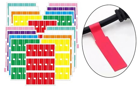 600Pcs/20 Sheets Cable Labels Wire Marking Network Waterproof Printer Sticker Organizer A4 Self-Adhesive Label Tags