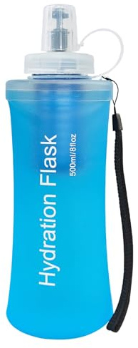 Tsophreniq Leakproof Folding Water Bottle Soft Flask with Filter Outdoor Running Kettles for Camping and Hiking Enduring Folding Water Bottle with Filter
