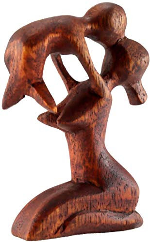 Budawi® - Holzskulptur Holzfigur ''Mutter & Kind'' Figur Dekofigur ca. 10 cm