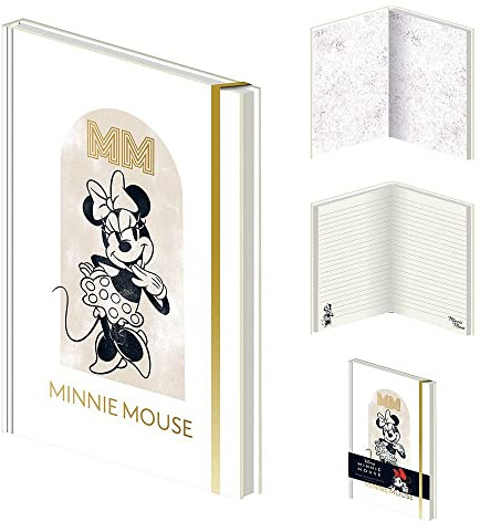 Minnie Mouse A5 Journal Notebook (Blogger Design) Disney A5 Note Book. A5 Writing Pad. Minnie Mouse Book with 80 Lined Pages. Disney Gifts. Disney Writing Book - Official Merchandise Black