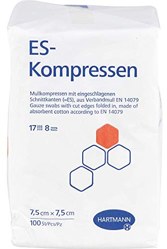 ES-KOMPRESSEN unsteril 7,5x7,5 cm 8fach 100 St