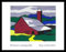 Roy Lichtenstein Red Barn II Poster Kunstdruck Bild im Alu Rahmen in schwarz 70x90cm