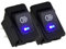 Qiorange Auto 35A 12V KFZ Schalter wasserdicht beleuchtet LED Blau 4 Polig Wechsel Switch Kippenschalter Wippschalter EIN-/Ausschalter für Nebelscheinwerfer Scheinwerfer