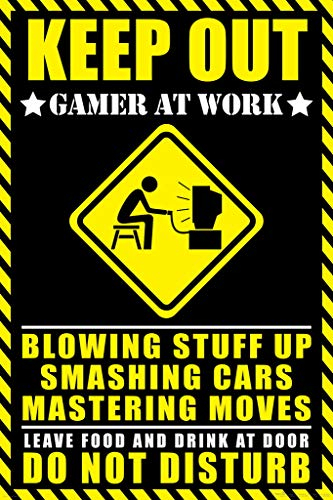 Pyramid Generic Keep Out-Gamer at Work Poster, Mehrfarbig, 61 x 91.5cm