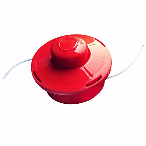 NEMAXX® Fadenkopf für Motorsense [FADENKOPF M10 Gewinde] – Fadenspule Rasentrimmer Mähkopf – Trimmer Kopf Spule für Motorsense – Freischneider Spule Rasentrimmerkopf – Mähfadenkopf – Rot (1 Stück)