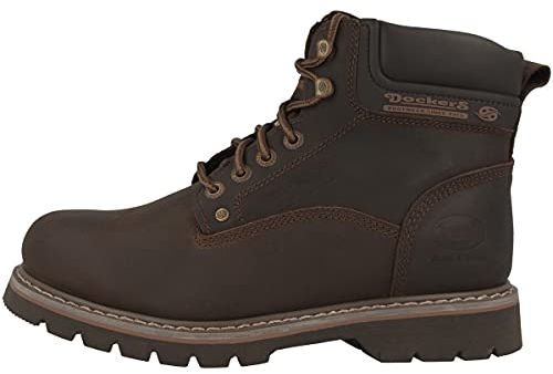 Dockers by Gerli Herren Combat Boots, Männer Sport- & Outdoorschuhe,wasserabweisend,Booties,schnürstiefel,Outdoor-Schuhe,Cafe,44 EU