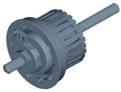 SHIMANO Nexus Dh-C6000-1R Dynamo-Einheit Black 140 mm