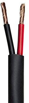 Monoprice Speaker Wire/Cable - 50 Feet - 12 AWG 2 Conductor CMP-Rated | UL Plenum Rated, 100 Percent Pure Bare Copper With Color Coded Conductors - Nimbus Series,Black