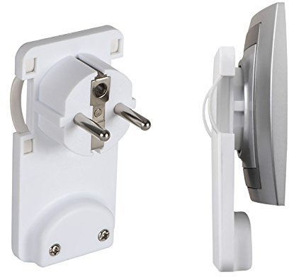 Kanlux Schuko-Stecker, weiß, extra flach 2P + PE-W