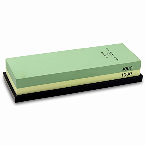 Rockingham Forge SUPERSHARP 2-in-1 Combination Whetstone, 1000/3000 Grit Knife Sharpening Stone, Non-Slip Base, 18 x 6 x 3 cm – MEDIUM/FINE