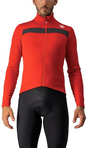 Castelli Men's Puro 3 Jersey FZ T-Shirt, RED/Black Reflex, XXL