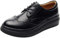 ANUFER Mujer Elegante Cuero Genuino Brogue Formadores con Cordones Plataforma Zapatos Oxford Negro SN02406 EU38.5