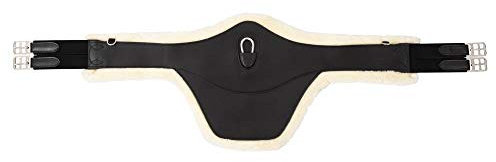 Premiere Sattelgurt Colombes mit Stollenschutz (135 cm, Schwarz/Natur)