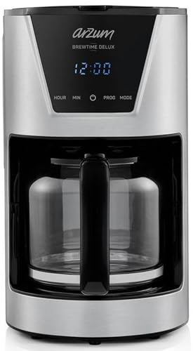 Arzum AR3081 Brewtime Delux Filterkaffeemaschine, Inox, 19x33x25 cm