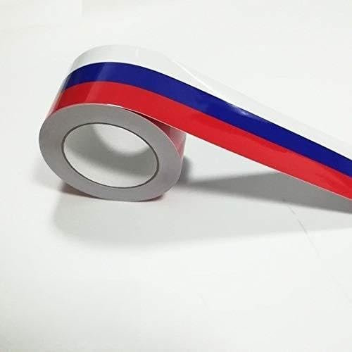 HHF Aufkleber Car-Styling 7,5cm / 15cm * 100cm Nationalflagge Streifen Aufkleber Auto-Auto-Körper-Aufkleber for alle Modelle. (Color Name : Russia 7.5cm)