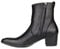 OSSTONE Stivaletto da uomo heel Chukka in pelle Stivaletti firmati Scarpe casual tacco Chelsea Stivali OS-VF1088-IT 12 nero