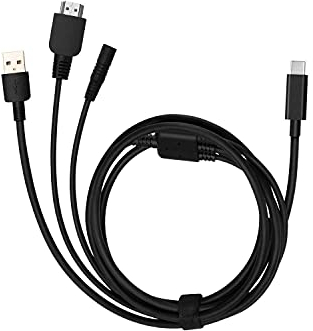 HUION 3-in-1 Kabel für KAMVAS 22 und KAMVAS 22 Plus Grafik-Zeichenmonitor USB-C zu HDMI+USB-A Stromkabel