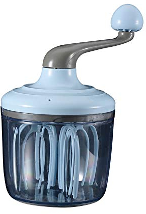 Frusta per uova, 1100 ml Include pastiglie antiscivolo inferiori Sbattitore a manovella lunga, ABS staccabile + PET Frusta per uova multifunzionale Torta Latte per burro di uova