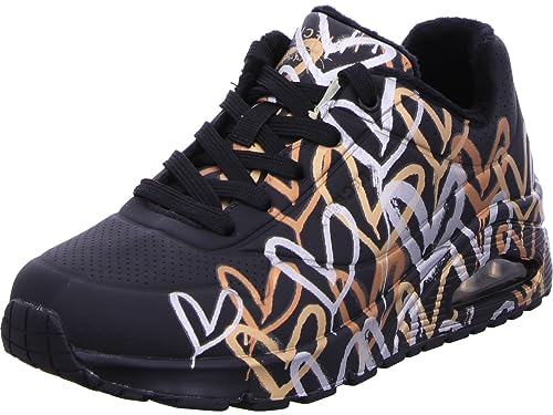 Skechers Damen Sneakers, Schwarz, 37.5 EU