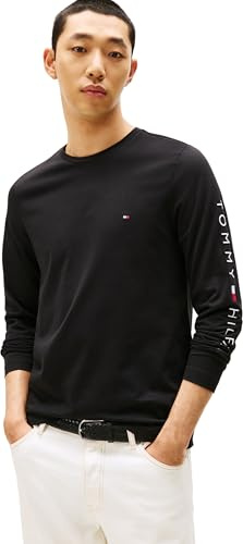 Tommy Hilfiger Herren Langarmshirt Tommy Logo Long Sleeve Tee Basic
