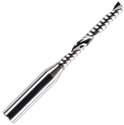 Rennie Tools 5mm x 32mm Flute x 1/4 Shank Solid Carbide Single Flute Spiral Router Cutter Bit End Mill for ACM, Aluminium, PVC, Acrylic and Hard Woods.5mm Router Bit