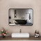 Boromal Spiegel Schwarz, 70x50cm Schwarz Spiegel Rechteckiger Metallrahmen Badezimmer Spiegel Wandspiegel Dekorative Spiegel für Badezimmer, Wohnzimmer, Gäste WC