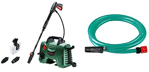 Bosch 06008A7F70 EasyAquatak 110 High Pressure Washer, Green, 37.5 cm*40.0 cm*20.0 cm & Bosch Self Priming Kit