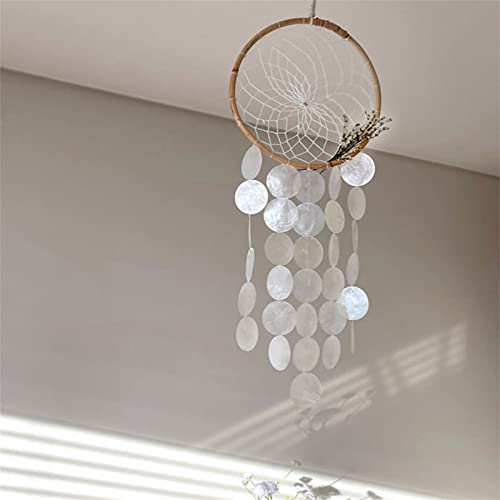 ZOYIEP Traumfänger Windspiel, Perlmutt Muscheln Deko Windspiele, Handgefertigt DIY Mobile Boho Deko Kunsthandwerk Fensterschmuck Aufhängen (B)