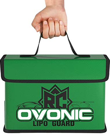 OVONIC Lipo Safe Bag Feuerfeste Explosionsgeschützte Tasche Lipo Akku Storage Guard mit Großer Kapazität zum Aufladen und Aufbewahren